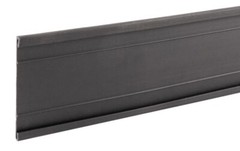 Stick on C Channel Price Tag or UPC Label Holder Insert Strips- Adhesive -BLACK