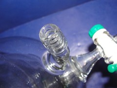 Roche Custom 1000ml RBF 4 neck 29/42 half jacketed reactor reaction flask drain
