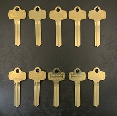 Lot of 10 Nickel Silver A1114E 1A1E1 BES-5DS Type Key Blanks for Best E Keyway