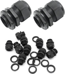 10PCS 1″ (17-25Mm) NPT Nylon Cable Gland, IP68 Waterproof Adjustable Cable Cable