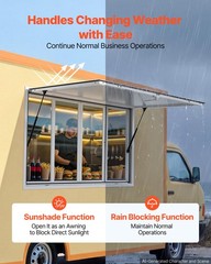 VEVOR 60×36 in Concession Window Aluminum Alloy Service Window for Food Truck