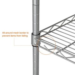 LEADZM 59″ 5 Tier Layer Shelf Steel Wire Shelving Storage shelf unit