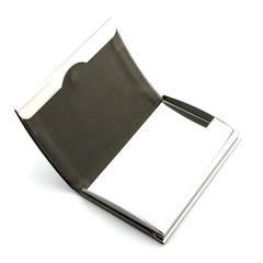 PU Leather Metal Business Card Holder – Sleek Pocket ID Credit Card Case Wallet