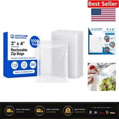 Durable 2 Mil Clear Reclosable Zip Bags – 1000 Count for Storage & Organization