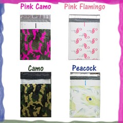 6×10 METALLIC BUBBLE MAILER, POLY Design Padded Shipping Envelope Bags,Pink,Teal