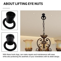 Veemoon Chandelier Hook Ring Light Fixture, 20pcs Ceiling Light Hanging Ring …