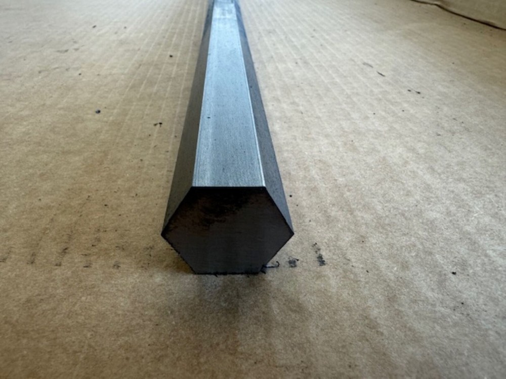 12L14 Steel Bar Stock; 1″ Hex Bar x 12″ Long, 1.00″ Hexagonal Bar