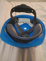 MSA V GARD Hard Hat Blue Adjustable Safety Head Protection large type 1 class E