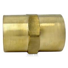 2 Pack 1/4″ x 1/4″ Female NPT Hex Coupling Pipe Fitting Brass Union Coupler
