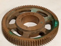 Falk cast brass spur gear 8.500 OD 2.850 bore industrial machine gear, FA 124 C