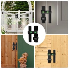 Flip Latch Lock With Combination 180° Swinging Door Lock No-drill AJ0N