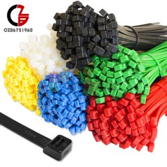 100-1000PCS 2.5mm 100 150 200 mm Self-locking Plastic Nylon Cable Ties Wire Zip.