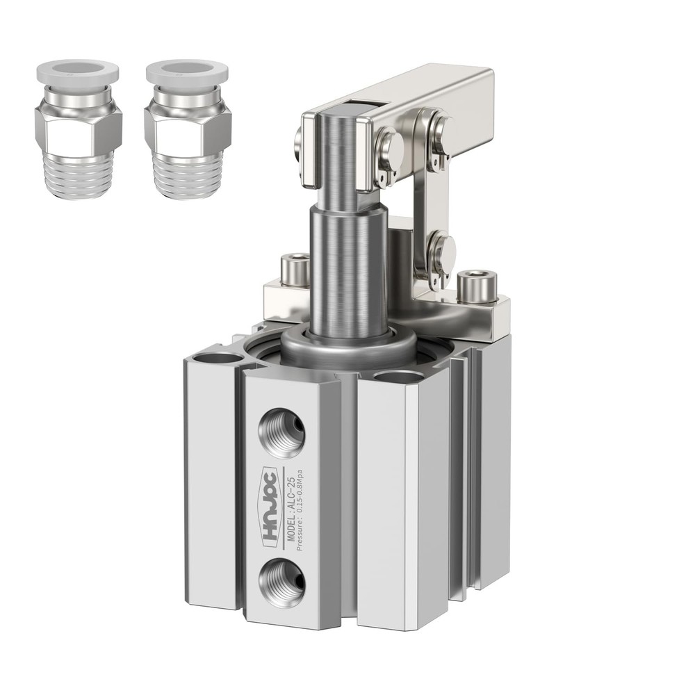 HNJPC Pneumatic Clamping Cylinder with Lever Arm, 1 inch 25mm Bore Down Actin…