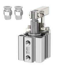HNJPC Pneumatic Clamping Cylinder with Lever Arm, 1 inch 25mm Bore Down Actin…