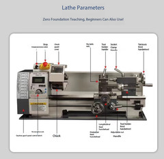 WM210V Lathe High-Precision Imported Compact Lathe Multi-Functional Lathe