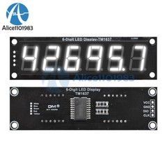 0.56″ 7-Segment 6-Digit LED Digital Display TM1637 Tube Module Yellow/Green/Blue