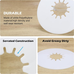 5Th Wheel Hitch Lube Plate 10″ White (1-Pack) – No Grease Mess Solution for RV C