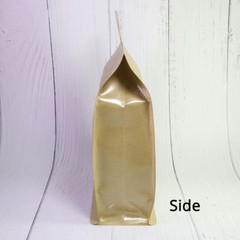 Many Sizes for Kraft Paper Stand up Zip Lock Gusset Side Bag Pouch w/ Window M33