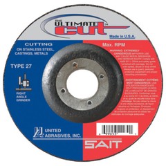 SAIT Type 27 (42) Ultimate Cut 6″ x .045 THK x 7/8″ Arbor Cutting Wheels QTY 10