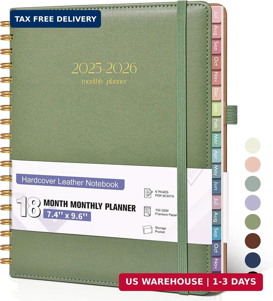 Monthly Planner 2026, 12 Months Hardcover Calendar Planner from January 2026 – D