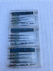 Dentsply Tulsa Dental Vortex Blue .06 Taper rotary files 25mm