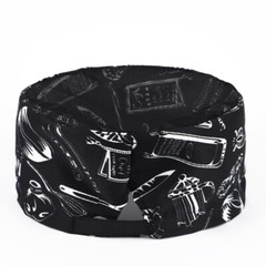 Kitchen Cooking Chef Hat Restaurant Service Flat Top Mesh Breathable Beanie Cap