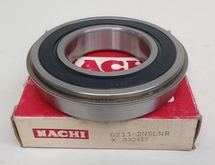 Nachi 6211-2NSLNR Ball Bearing Deep Groove 55X100X21mm Double Sealed