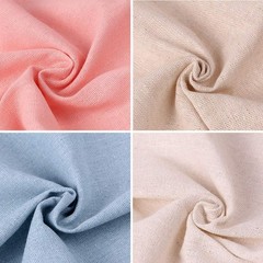 Needlework Fabric, 4Pcs 4 Colors Natural Linen Fabric Solid 20 inch, Multi