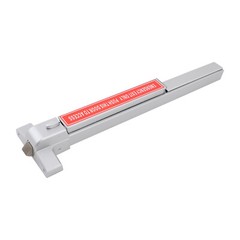 Door Push Bar Panic Exit Device with Lock Commercial Emergency Hardware Silver