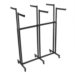 6 Arms Clothing Display Retail Rack Adjustable Floor Standing Metal Garment Rack