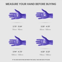 Medguy Medical Nitrile Exam Gloves, 4 Mil Medium, Medium (Blue-violet)