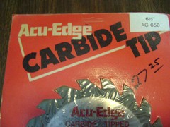 CARBIDE TIPPED ACU-EDGE CIRCULAR SAW BLADE 6 1/2 18 TOOTH