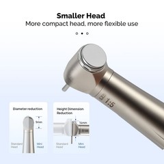 Pieza de mano dental eléctrico led 1:5 contra-ángulo mini cabeza 4 spray USA