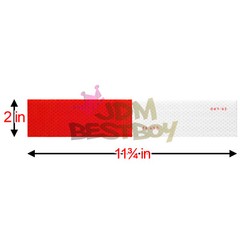 DOT-C2 Conspicuity Reflective Tape Red White 1 Foot Safety Warning Trailer RV