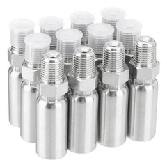 12pcs 1/4″ NPTF Hydraulic Hose End Fittings： 1/4″ I.D. Hose x 1/4″ NPTF Male