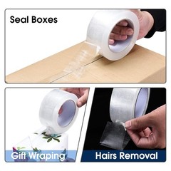 6 Rolls Packing Tape 3″ x 60 Yds Carton Sealing Clear Packing Shipping Box Tape