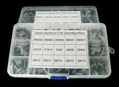 Portable 600pc 15Value NPN PNP Transistor TO-92 Assortment Kit Set With Box