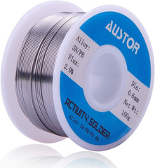 AUSTOR 60-40 Tin Lead Rosin Core Solder Wire for Electrical Soldering 0.6Mm
