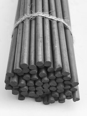 Graphite Rod 99.9% Carbon Rod, Graphite Electrode 25pcs 1/4”x10 ”6x250mm