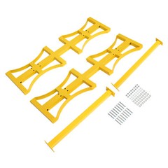 Heavy Duty Stackable Oil Barrel Bracket Yellow Drum Rack Steel 1600lbs Capacity