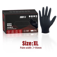 Heavy Duty Nitrile Disposable Gloves 10 Mil Diamond Texture 10 Boxes Size XL