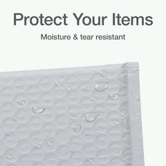 Bubble Mailers, 4 x 8 Shipping Envelopes, Self-Seal, Durable White Padded Env…