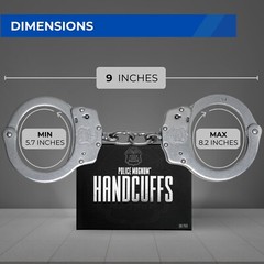 Police Magnum Stainless Steel Heavy Duty Handcuffs-Law enforcement security gear