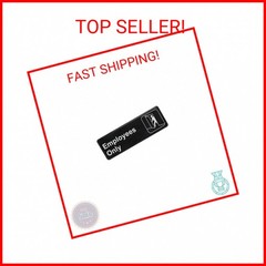 Thunder Group PLIS9304BK “Employee Only” Information Sign with Symbols, 9 by 3-I