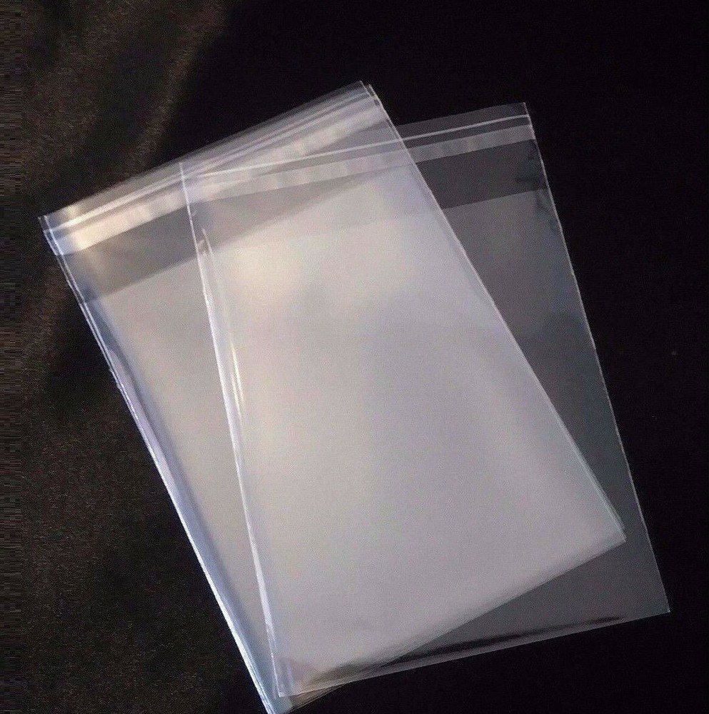 (2000) Clear Resealable Adhesive Lip Seal Plastic bags 1.2 Mil Poly VARIOUS SIZE