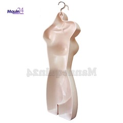3 Color Combo White Flesh Black Female Torso Body Form Mannequins + 3 HANGERS