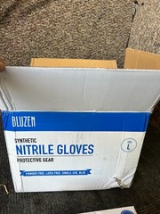10 Boxes of 10 – Safety Wercs Bluzen Synthetic Nitrile Gloves,4 Mil, Blue, Large