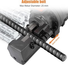 Electric Hydraulic Rebar Cutter, 1700W 110V, Cutting up to 1 in #8 4-25 mm Rebar