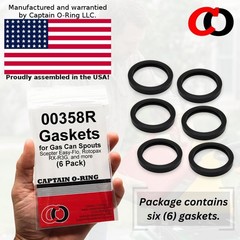 (6 Pack) Gas Can Spout Gasket Seals – Universal Rubber Replacements