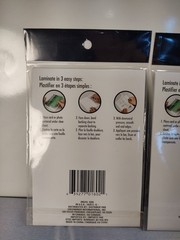 LOT OF (3) Jot Self-Laminating Sheets (3pc) each pack / Size: 4.5 x 6.5
